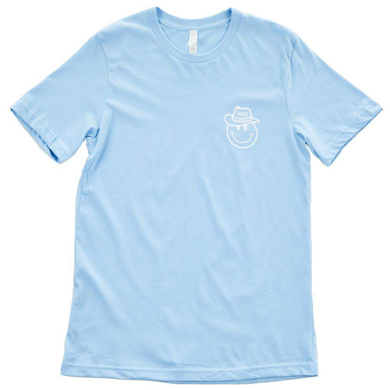 NRS Smiley Face Cowboy Hat Blue Tee