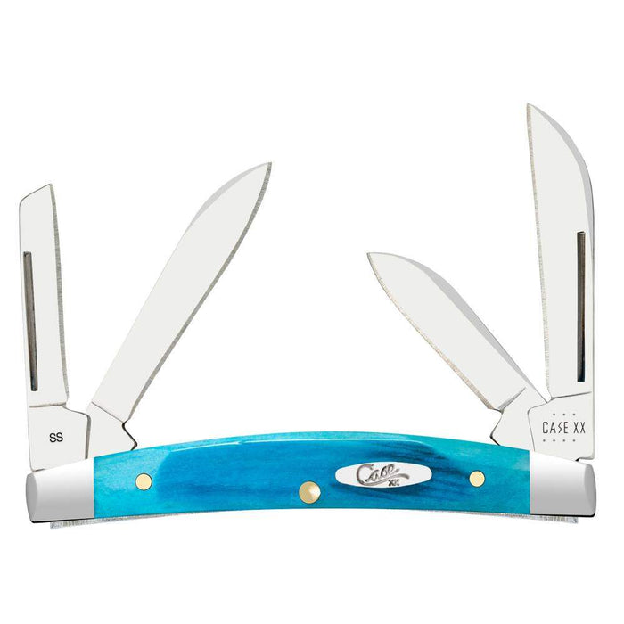 Case Caribbean Blue Bone - Sawcut Jig Small Congress