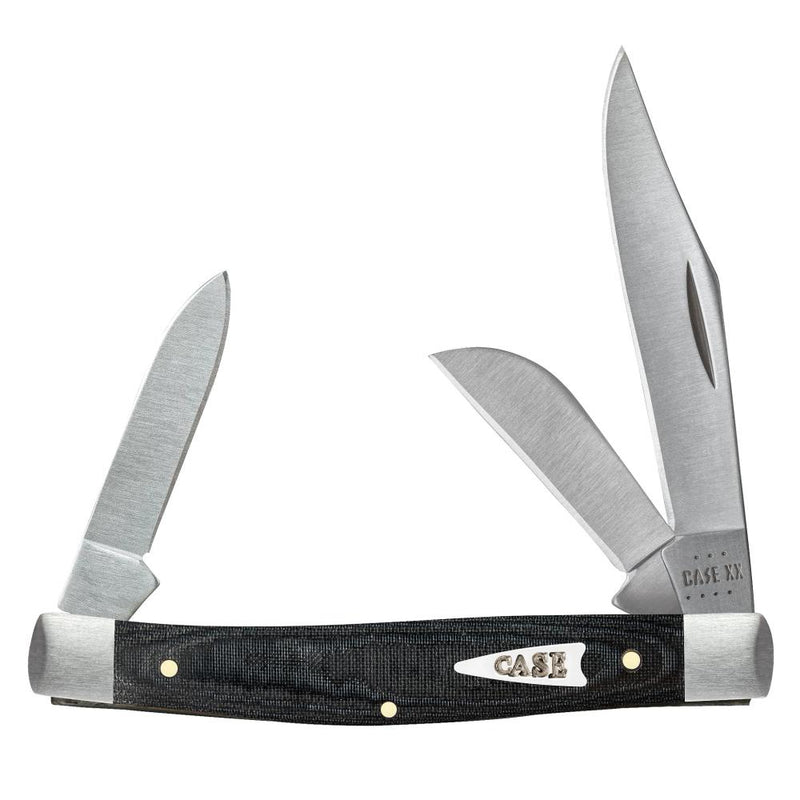 Smooth Black Micarta - Medium Stockman