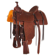 Martin Saddlery Chestnut 1/8 Breed Coarseweave Tooling Team Roper