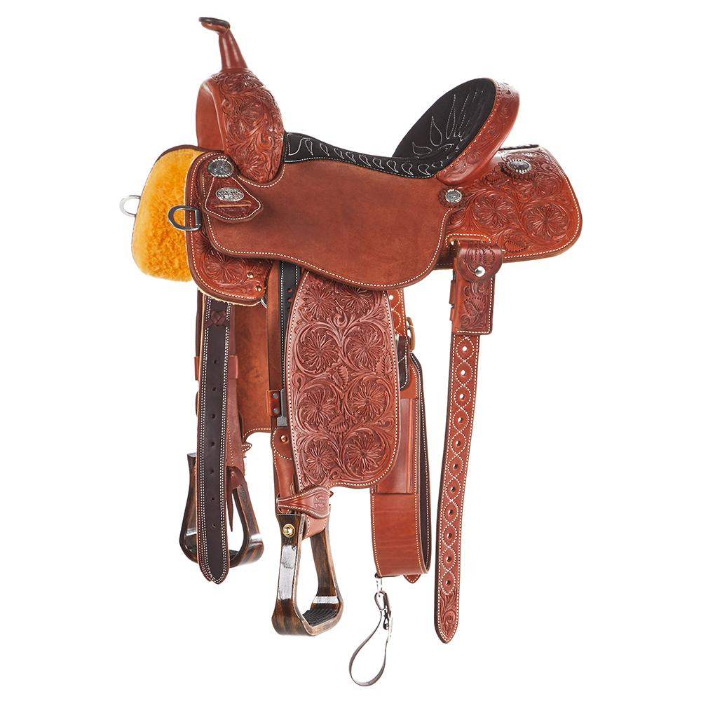 Martin Saddlery Chestnut 7 8 Breed Sunflower Btr Barrel Saddle