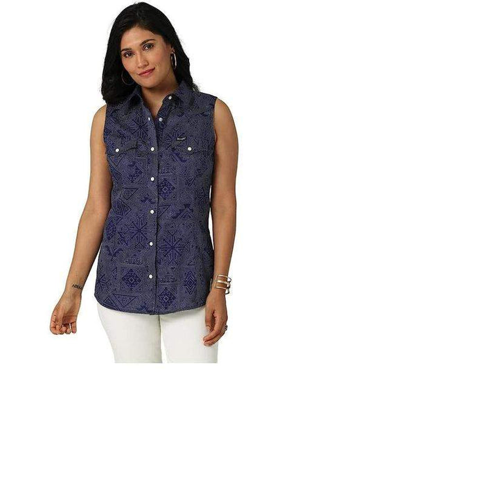 Wrangler Womens Retro Snap Print