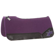 Best Ever Pads Kush 3/4 Inch Purple Felt Saddle Pad with Black Wear Leathers