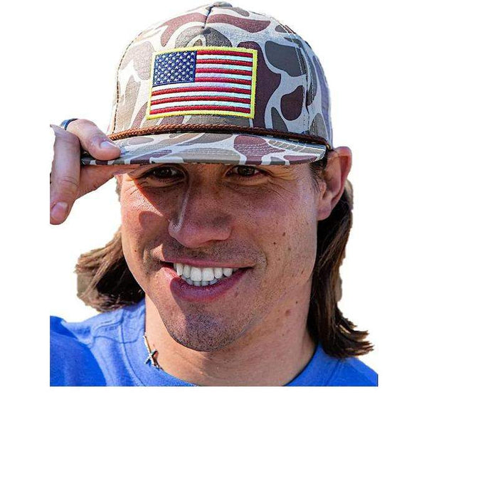 Burlebo Classic Camo Flag Duck Cap