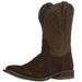 Men`s Tucson Chocolate Hippo Print 11` Brown Top Sq Toe Boot