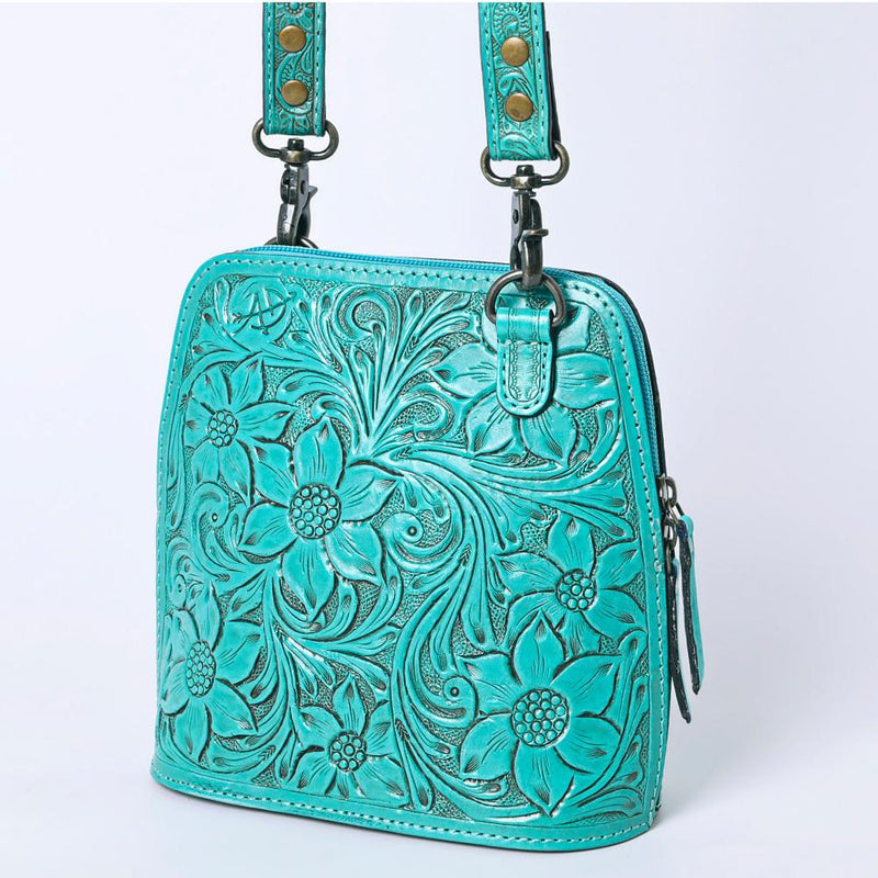 Turquoise Tooled Bag
