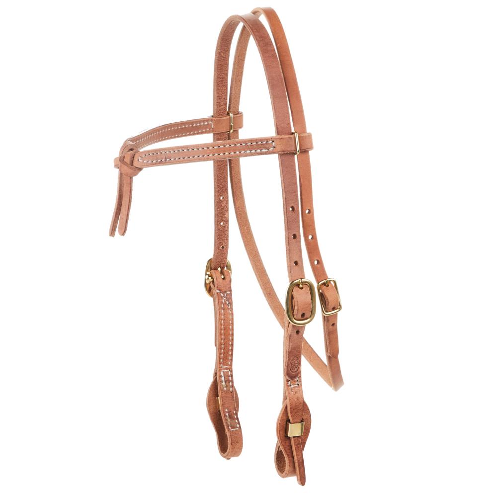 NRS Tack Knotted Browband Headstall with Quick Change Box Loops