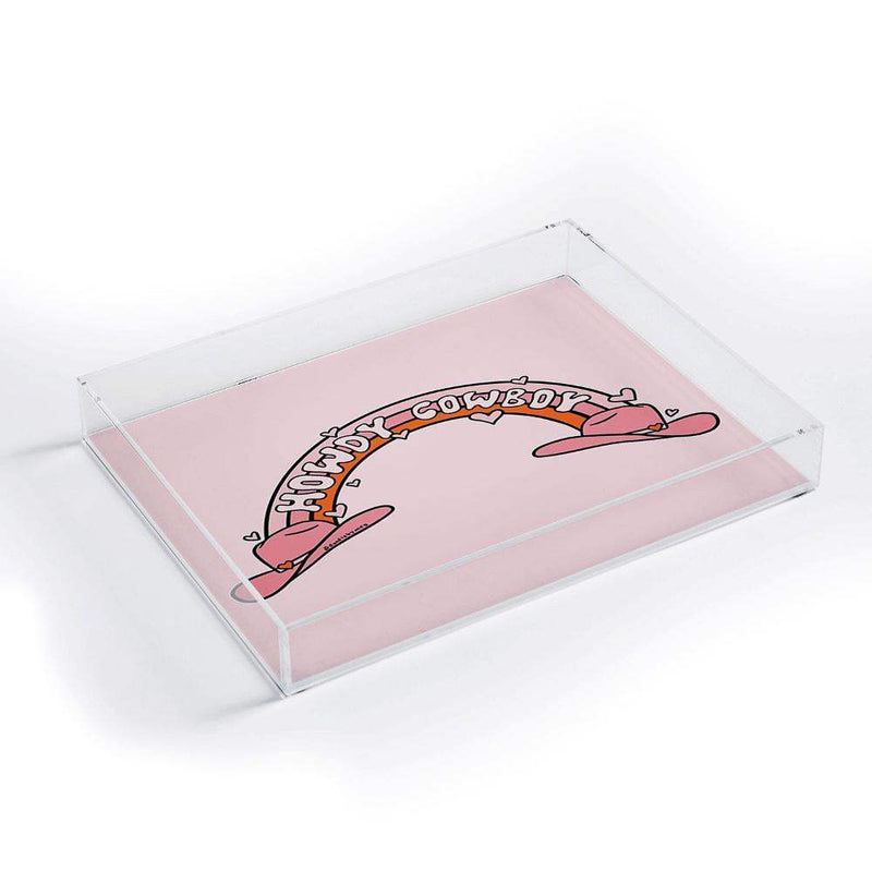 Deny Designs Howdy Cowboy Small Acrylic Tray