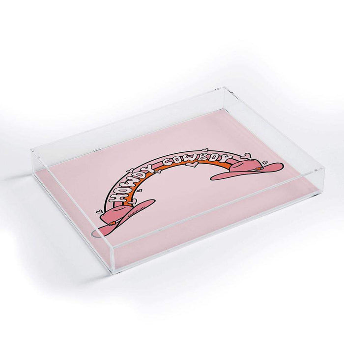 Deny Designs Howdy Cowboy Small Acrylic Tray