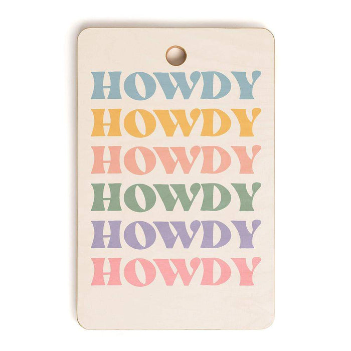 Deny Designs Colorful Howdy Cutting Board