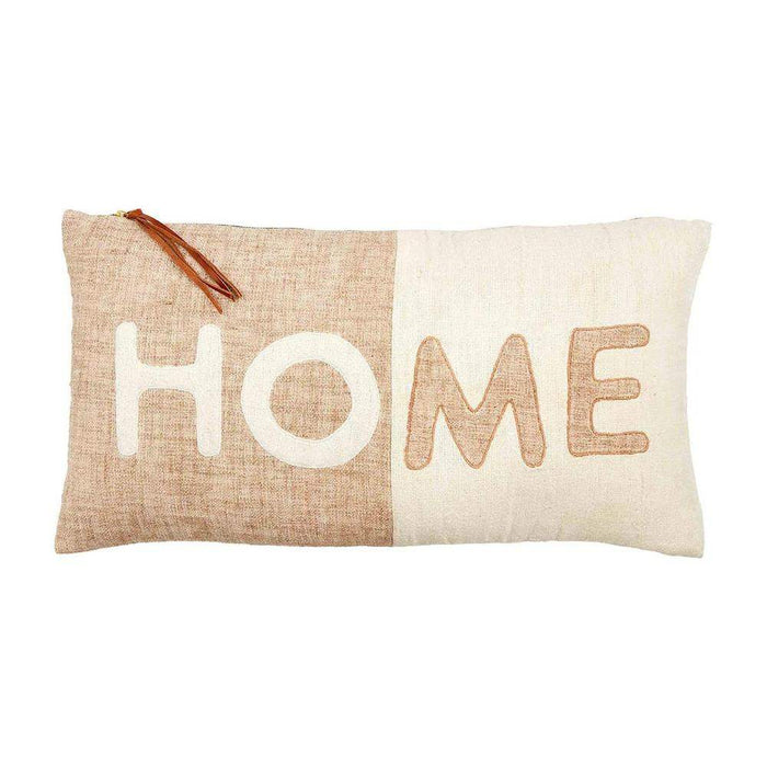 Mud Pie Home Leather Pull Pillow