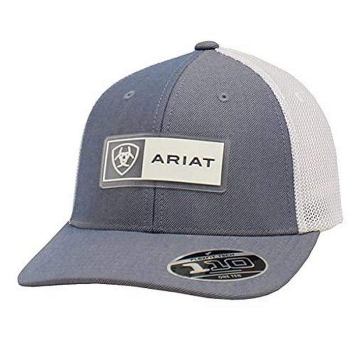 Ariat Light Blue Logo Patch Mesh Snapback