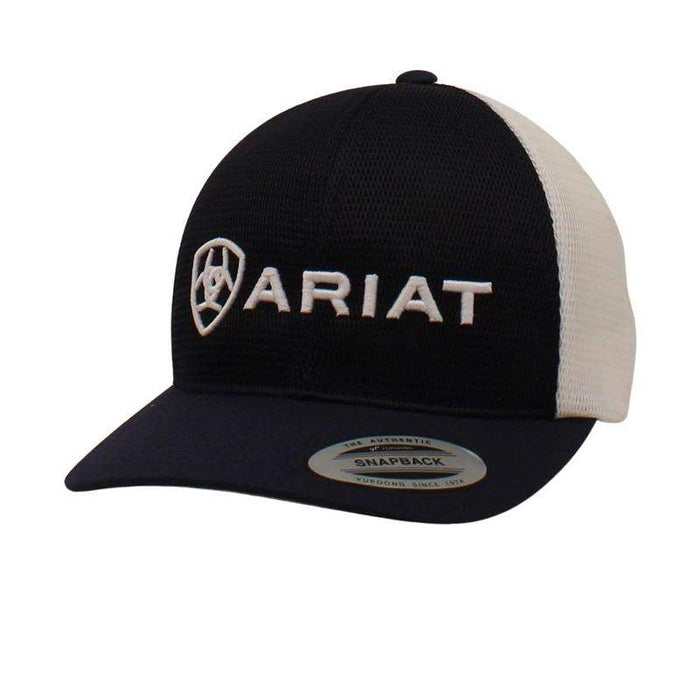 Ariat Embroidered Logo Navy and White Cap