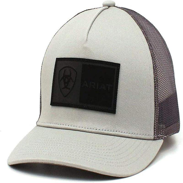 Ariat Men's Grey Snapback Logo Patch Cap