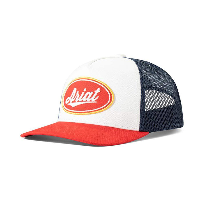 Ariat Oval Patch White and Navy Cap