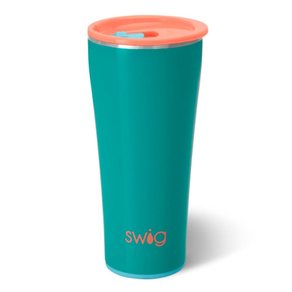 Swig Life Tumbler - Coral Insulated Stainless Steel - 32oz - Dishwasher Safe with A Non-Slip Base