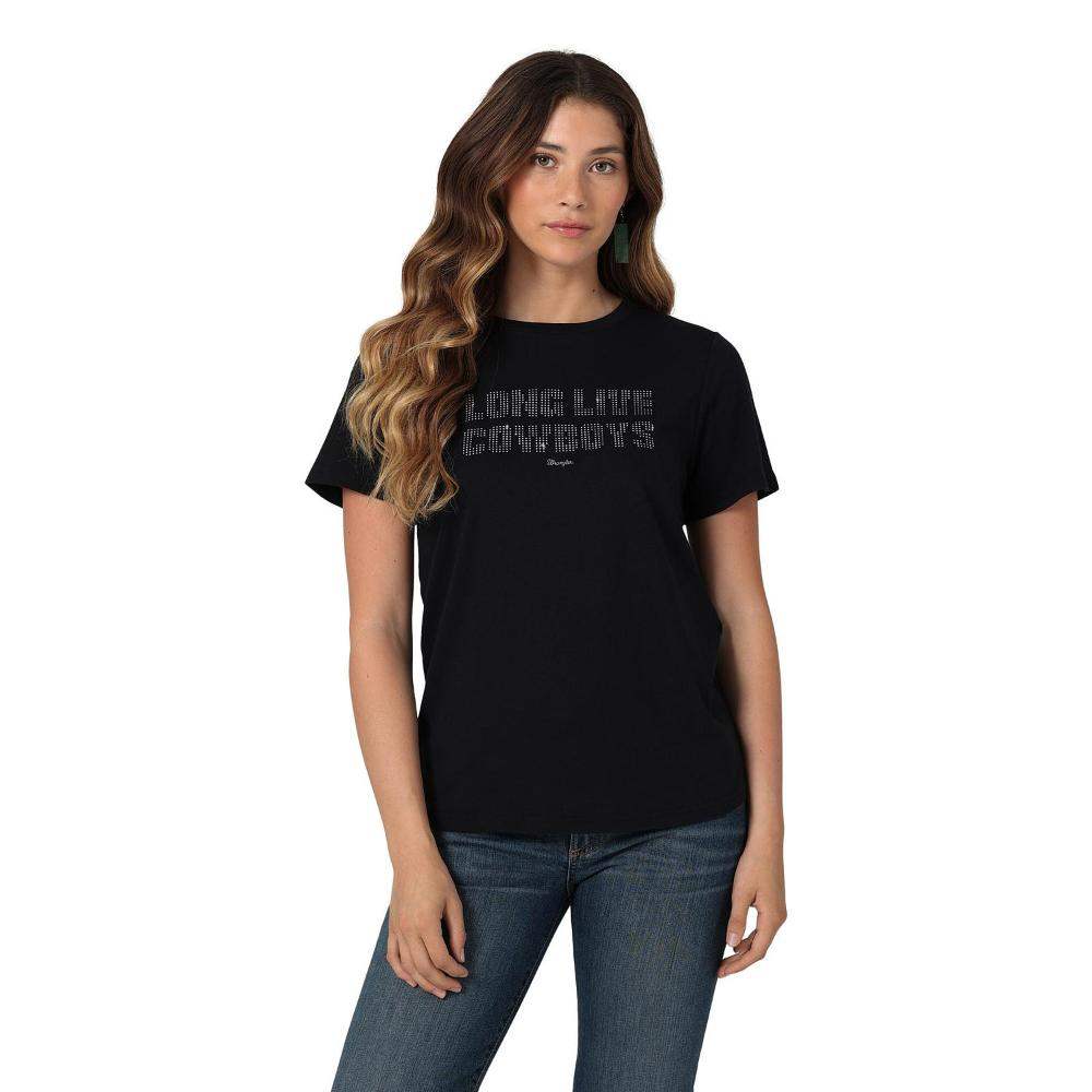 Wrangler Womens Long Live Cowboys Tee 3220