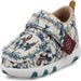 Twisted X Infant Hooey Driving Moc Ivory and Turquoise Casual Shoe