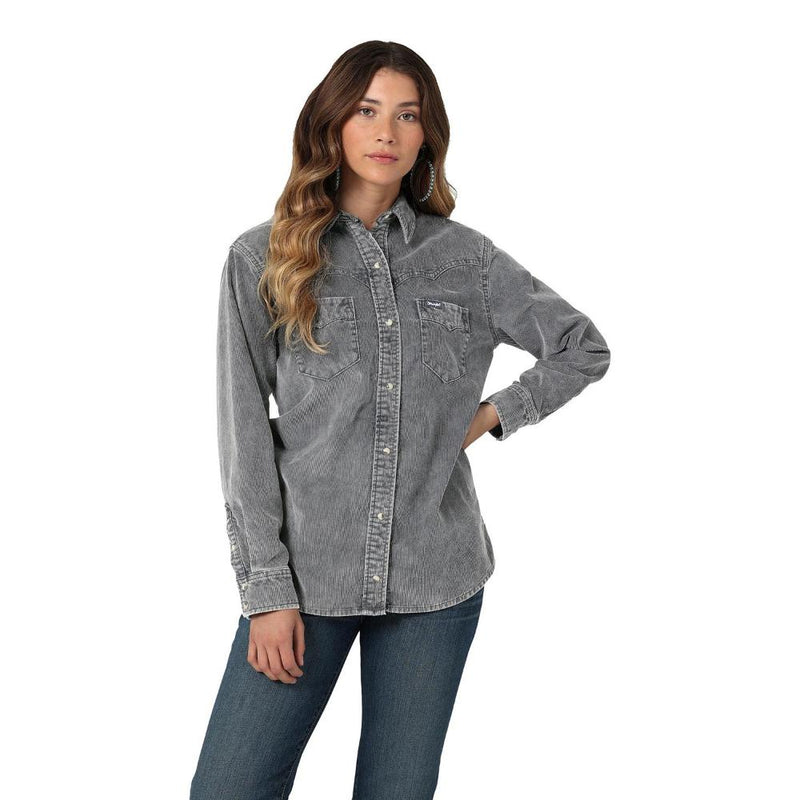 Women's Corduroy Fade Western Snap Shirt