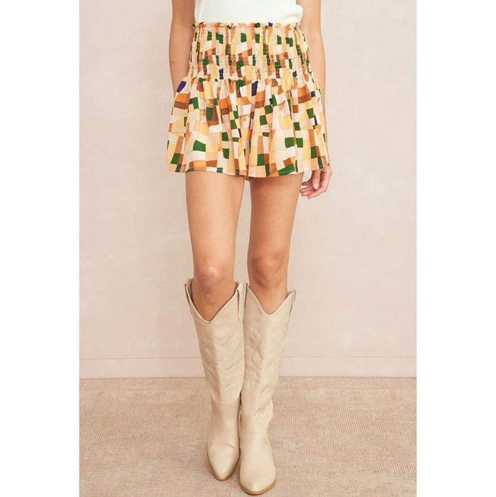 Entro Women's Persimmon Print Shorts