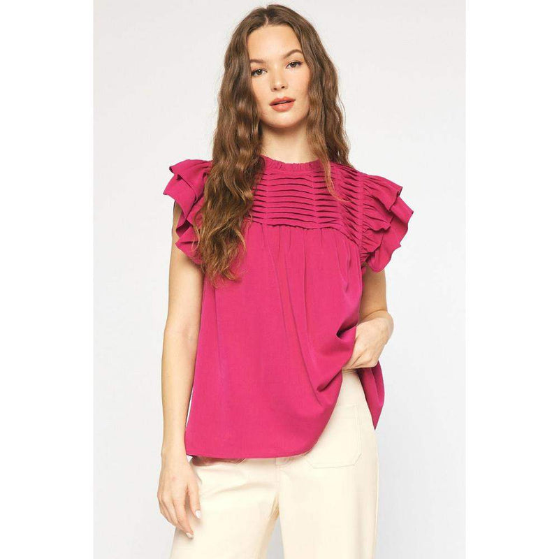 Women Persimmon Print V-Neck Top