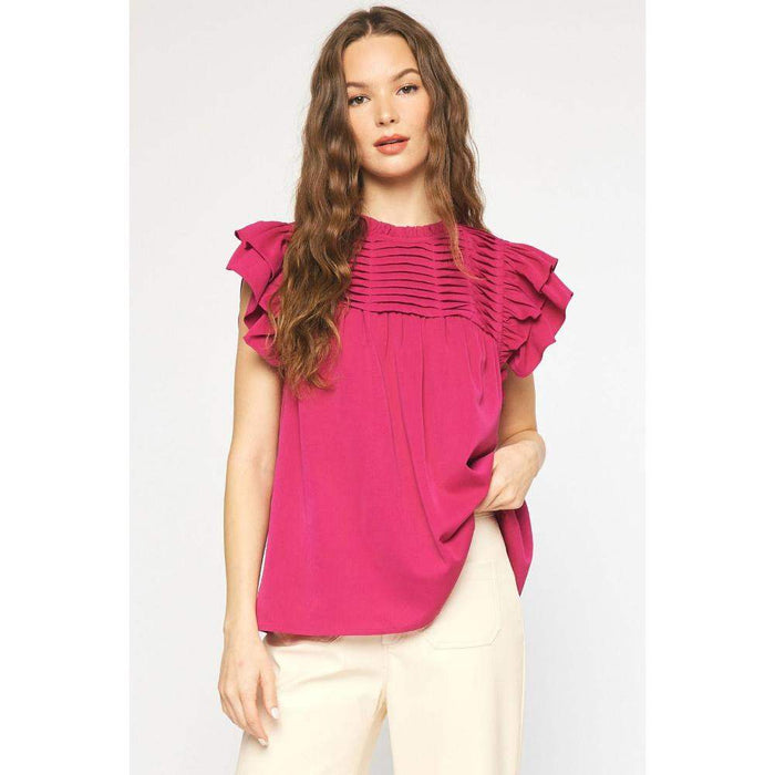Women Persimmon Print V-Neck Top