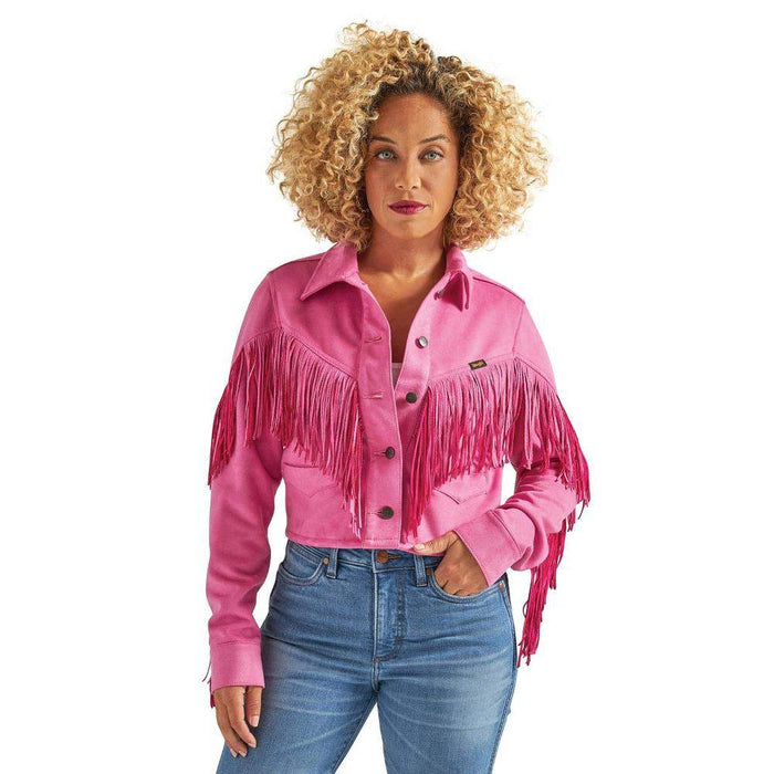 Wrangler Women's Retro Party Crop Fringe Jacket