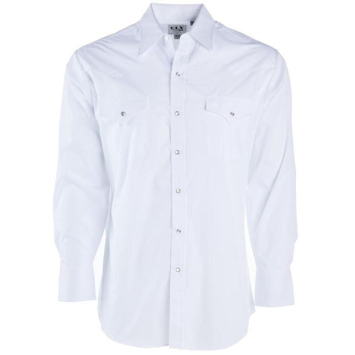Men's Long Sleeve Solid Western Snap Shirt