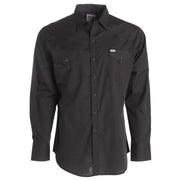 Men's Long Sleeve Solid Western Snap Shirt