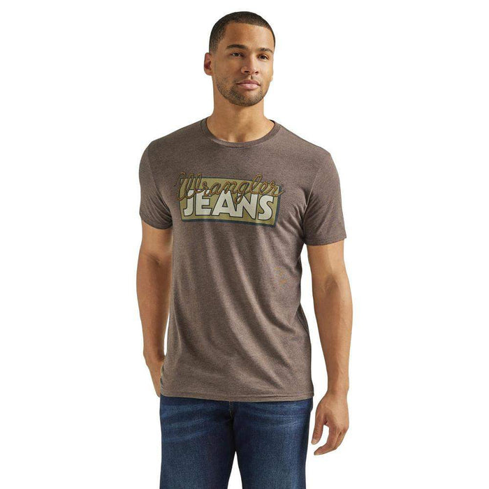 Wrangler Men's Brown Logo Graphic Tee