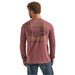 Wrangler Men's Burgundy Long Sleeve T-shirt