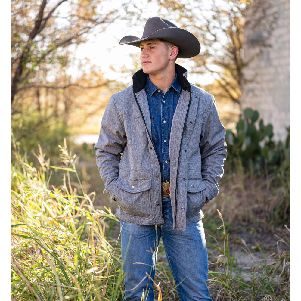 STS Ranch Wear Men's Brazos Heather Grey Jacket