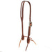 5/8 Inch Slot Ear Headstall with Floral Rectangle Scroll Buckle