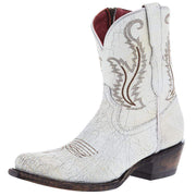 Ferrini Womens Molly White Round Toe 8 In Top Bootie
