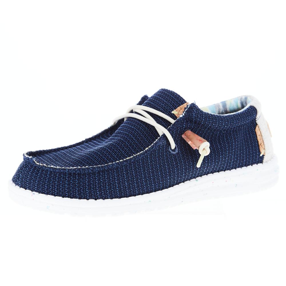 Hey Dude 40008-4MT Men's Wally Eco Stretch Orion Blue Casual