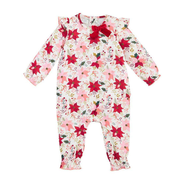 Mud Pie Girl's Poinsettia One Piece