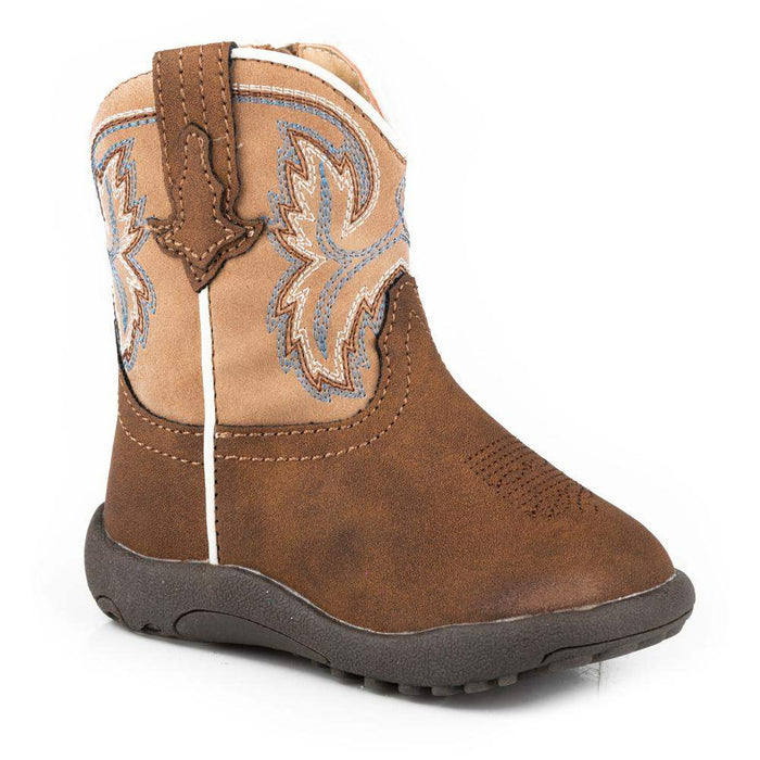 Roper Infants Eastwood Tan Side Zipper Top Boot