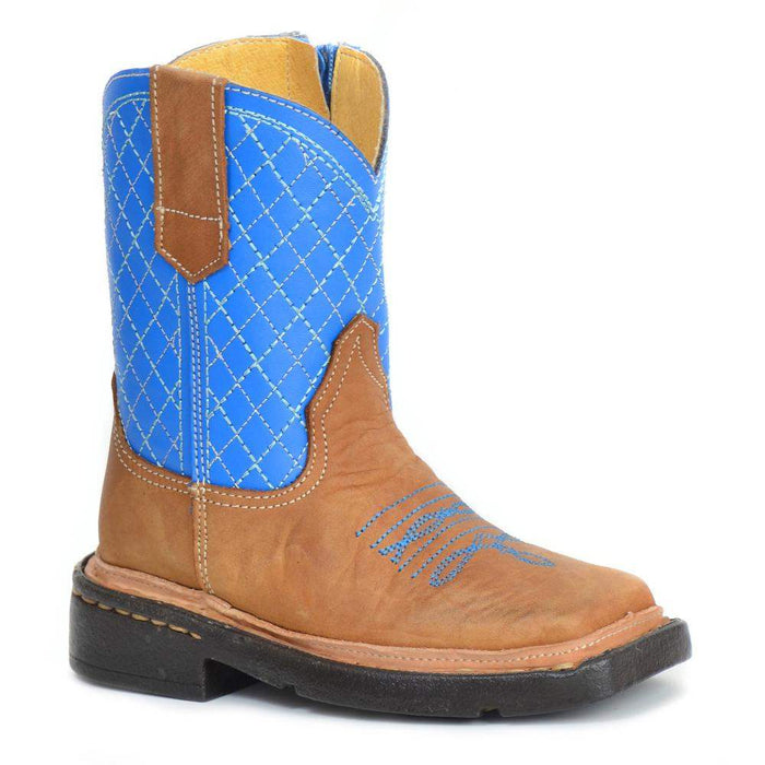 Roper Footwear Toddlers Crisscross Blue Side Zipper Top Boot