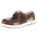 Mens George Strait Angler Cigar Brown Mocc Toe Boat Shoe