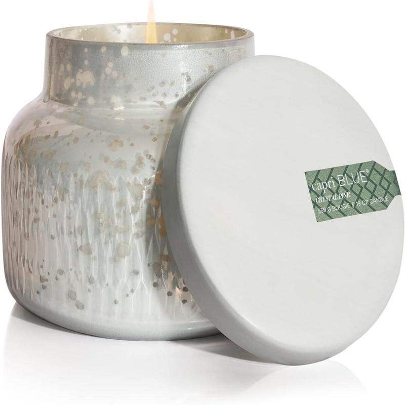 Capri Blue Mercury Etched Jar Crystal Pine Candle — NRS