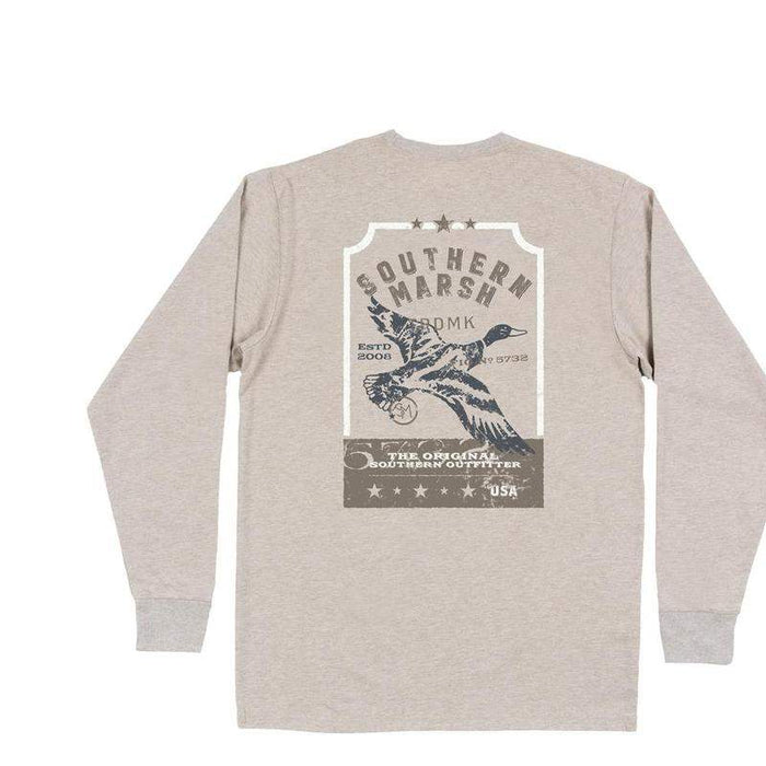 Southern Marsh Men's Long Sleeve Vintage Tag Duck Tee