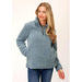 Women's Solid Steel Blue Polar Fleece