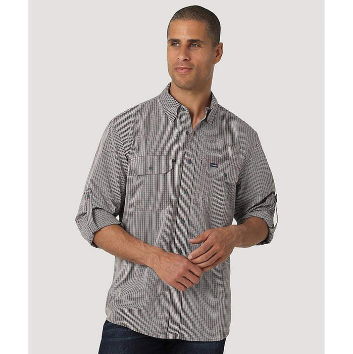 Wrangler Mens Plaid Long Sleeve Shirt