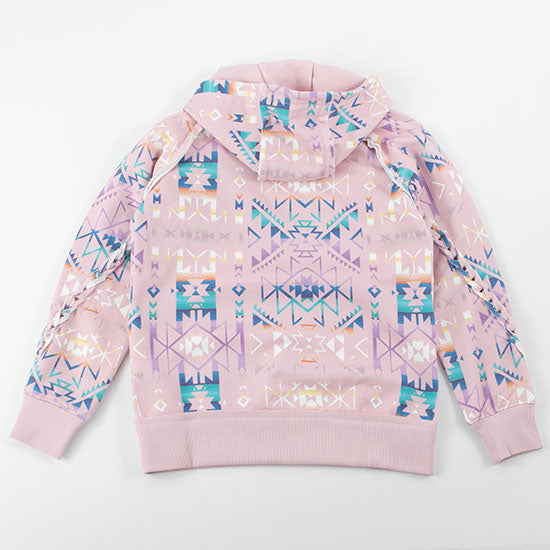 Hooey Girls' Pink Aztec Hoodie