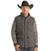 Rock & Roll Denim Mens Melange Knit Puffer Vest