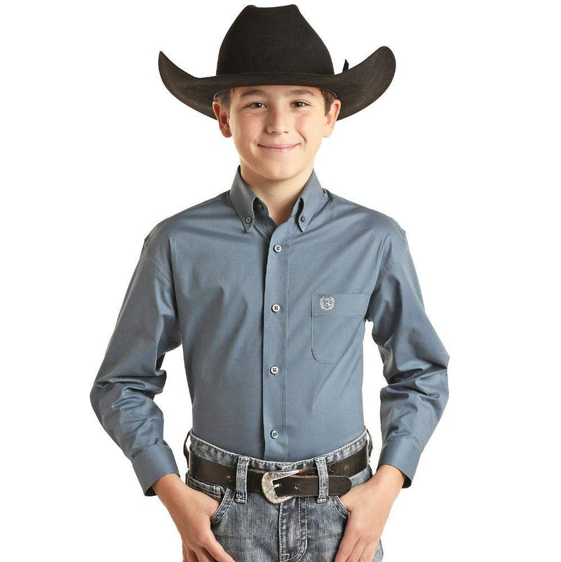 Panhandle Boys Long Sleeve Solid Stretch Bd