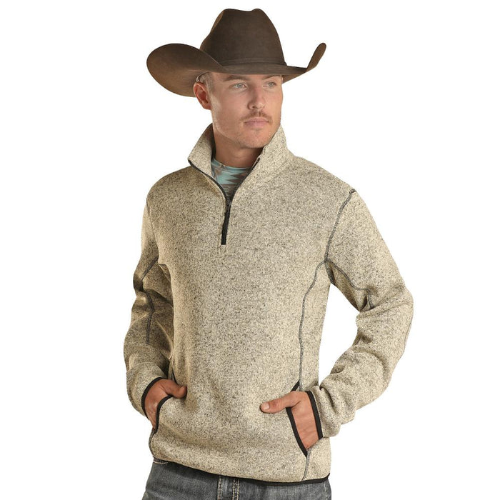 Mens Knit Melange Pullover