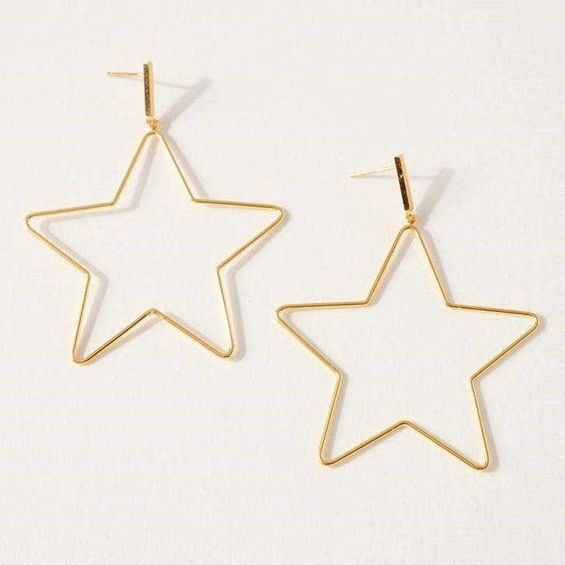 La Joul Andi Gold Star Dangle Earrings