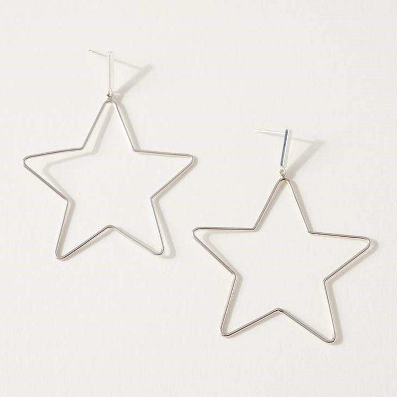 La Joul Andi Silver Star Dangle Earrings