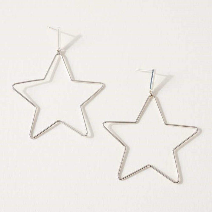 La Joul Andi Silver Star Dangle Earrings